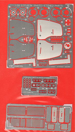 Lotus 79 1979 Etch Parts (designed to be used with Tamiya kits