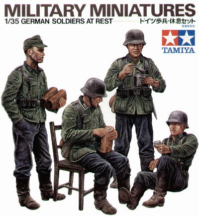 German Soldiers at Rest x 4