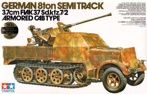German 8ton half-track with armoured cab and 3,7cm Flak Sd.Kfz.7/2