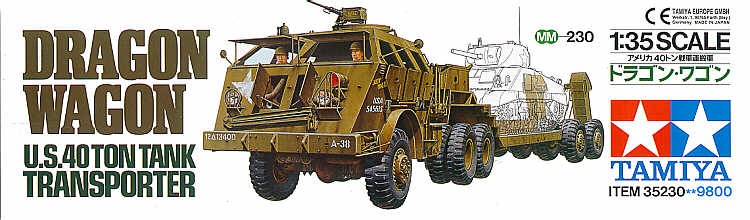 U.S. 40Ton WWII tank transporter 'Dragon Wagon' 50cm long, With crew figures