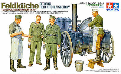 German WWII Field Kitchen with 4 figures