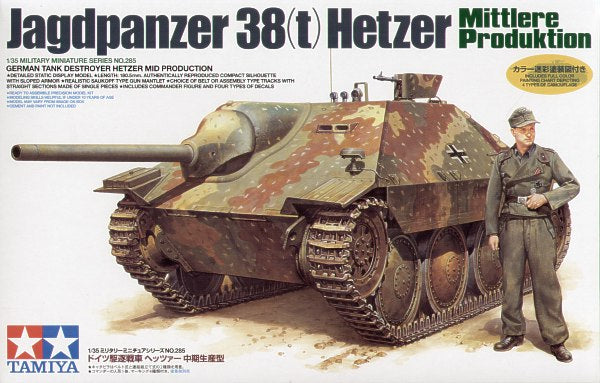 Jagdpanzer 38(t) 'Hetzer' Mid Production includes commander figure and 4 decal options