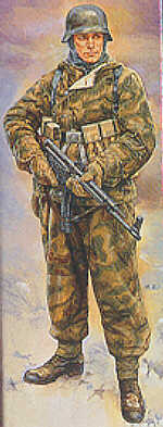German (WWII) Infantryman in reversable winter uniform