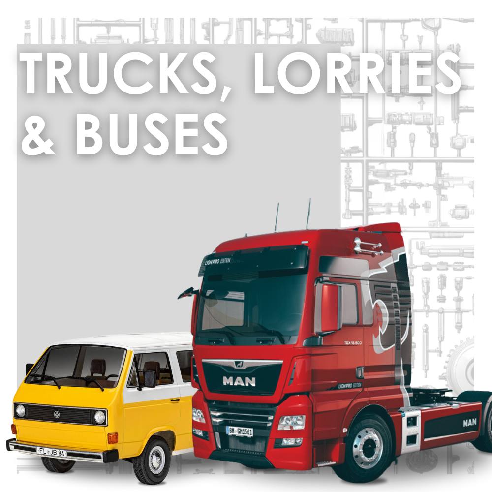 trucks, lorries and buses