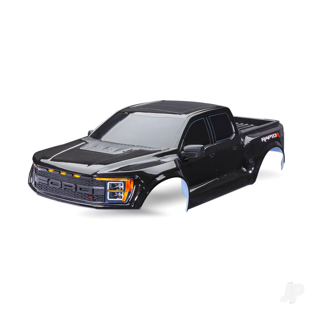 Traxxas Body, Ford Raptor R, complete (black) (includes grille, tailgate trim, side mirrors, decals, & clipless mounting) (requires #10124 & 10125 body mounts) TRX10112-BLK