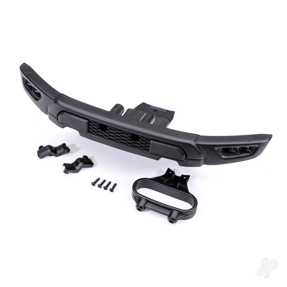 Traxxas Bumper, front/ bumper mount, front/ light covers (left & right)/ 2.5x10mm BCS (4) (fits Ford Raptor R) TRX10151