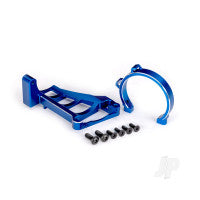 Traxxas Motor mounts (front & rear) (blue-anodised 6061-T6 aluminium)/ 3x10mm CCS (with threadlock) (4)/ 4x12mm BCS (with threadlock) (2) (for use with #3483 motor) TRX10262-BLUE