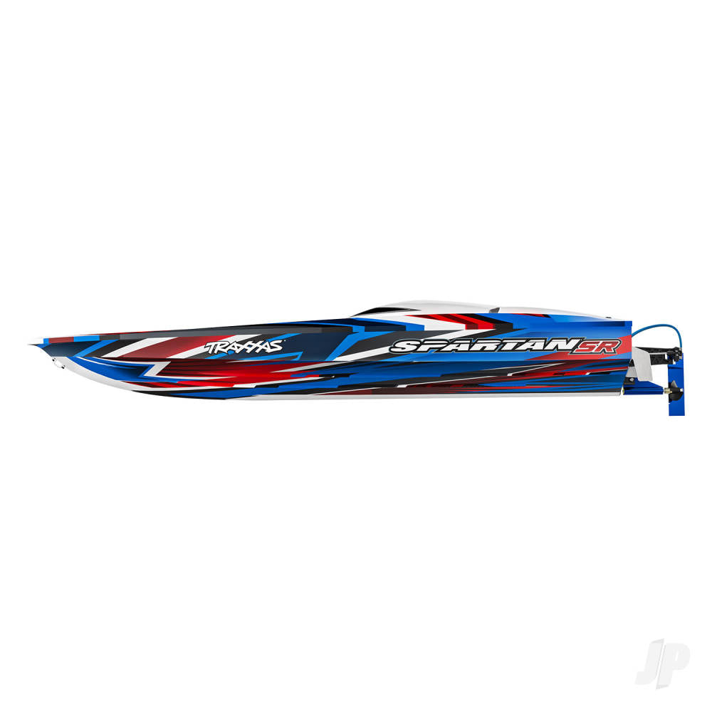 Traxxas Spartan SR VXL 1:10 36in Electric Brushless Race Boat, Red (+ TQi - TRX103076-4-RED 1