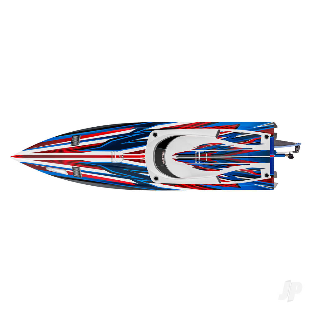 Traxxas Spartan SR VXL 1:10 36in Electric Brushless Race Boat, Red (+ TQi - TRX103076-4-RED 2