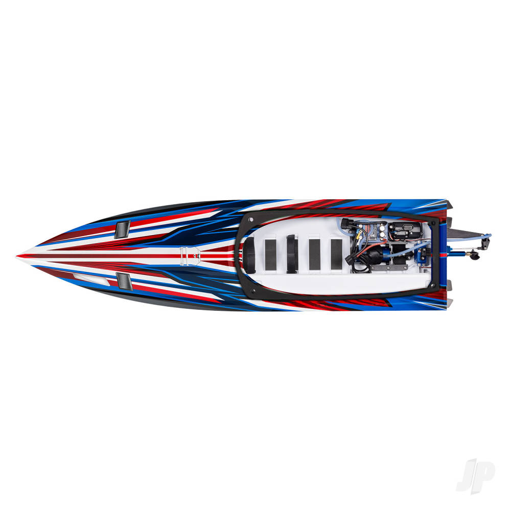 Traxxas Spartan SR VXL 1:10 36in Electric Brushless Race Boat, Red (+ TQi - TRX103076-4-RED 3