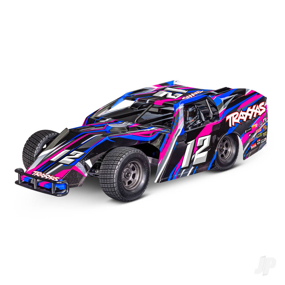 Traxxas Slash Modified BL-2S 1:10 2WD RTR Dirt Oval Racer, Pink (TRX104354-74-PINK)