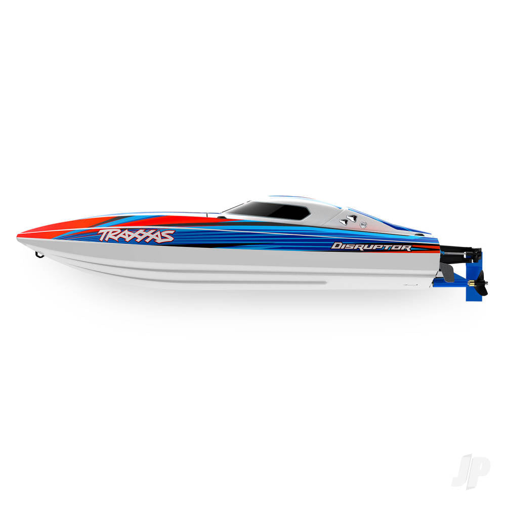 Traxxas Disruptor 4S VXL 1:10 26in Electric Brushless Race Boat with Rapid Right, Blue (TRX106064-4-BLUE)