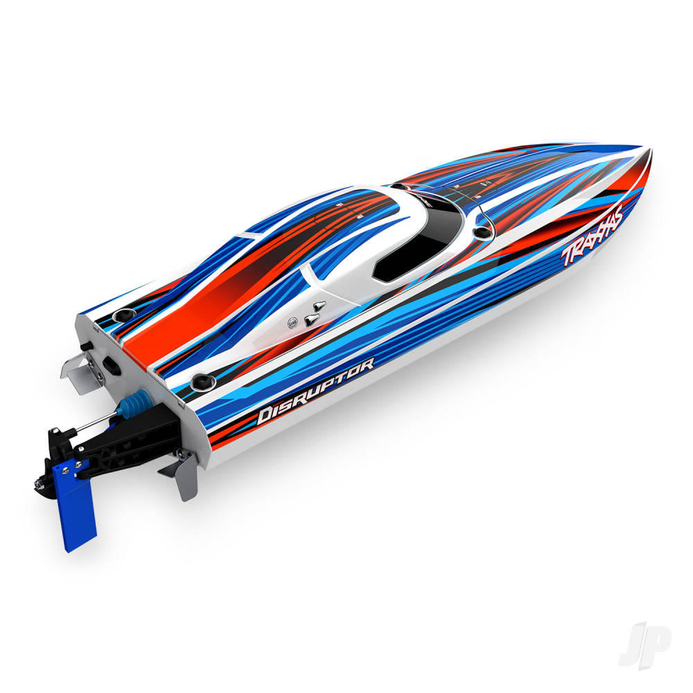 Traxxas Disruptor 4S VXL 1:10 26in Electric Brushless Race Boat with Rapid Right, Blue (TRX106064-4-BLUE)