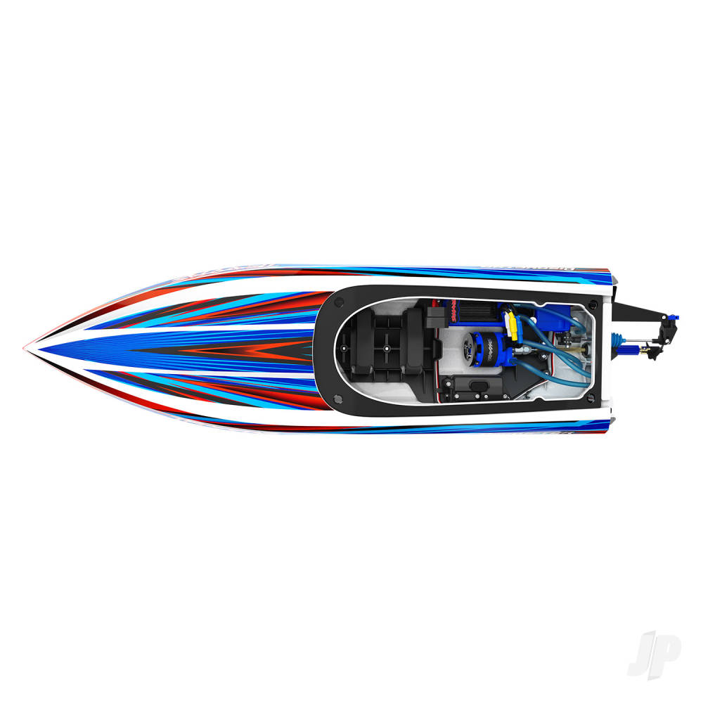 Traxxas Disruptor 4S VXL 1:10 26in Electric Brushless Race Boat with Rapid Right, Blue (TRX106064-4-BLUE)