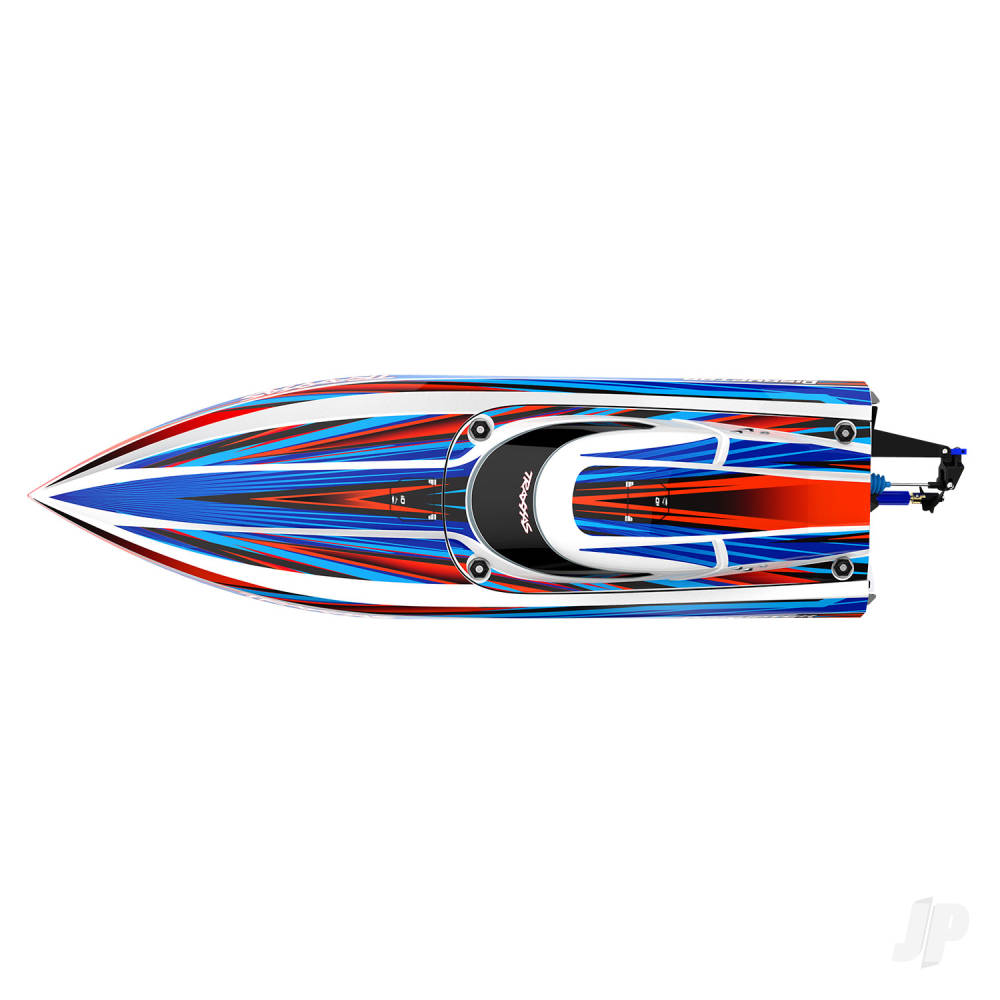Traxxas Disruptor 4S VXL 1:10 26in Electric Brushless Race Boat with Rapid Right, Blue (TRX106064-4-BLUE)