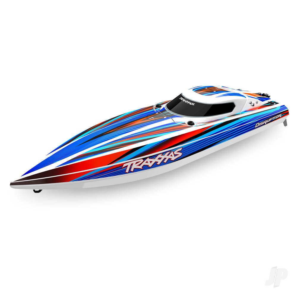 Traxxas Disruptor 4S VXL 1:10 26in Electric Brushless Race Boat with Rapid Right, Blue (TRX106064-4-BLUE)