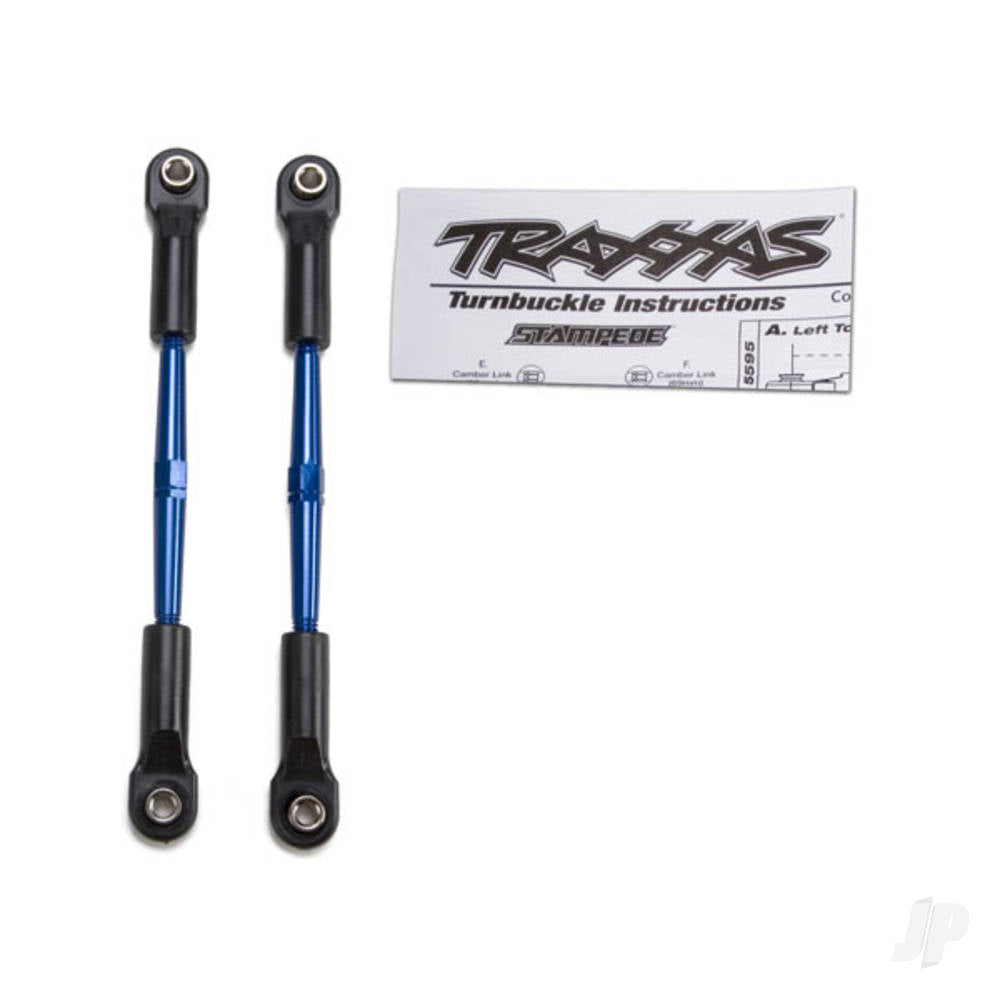 Traxxas Turnbuckles, aluminium (Blue-anodised), toe links, 61mm (2 pcs) (assembled with rod ends & hollow balls) (fits Stampede) (requires 5mm aluminium wrench #5477) TRX2336A