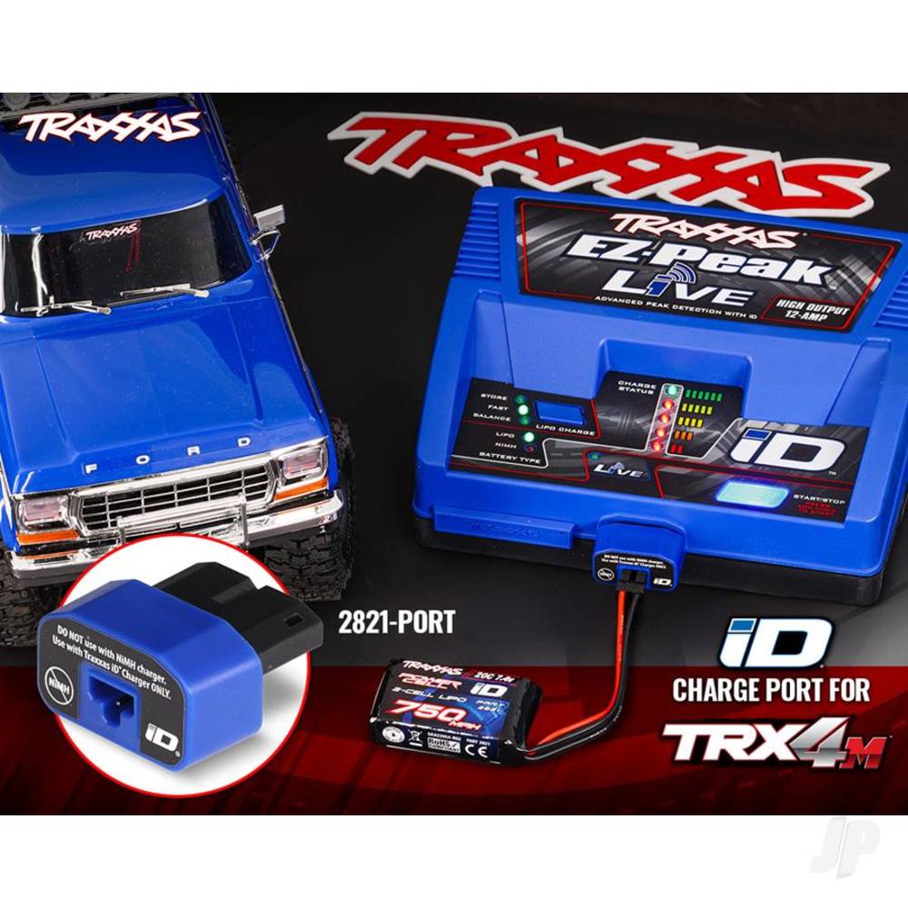 Traxxas TRX-4M iD charging port, 2-amp (for charging #2821 2-cell LiPo bat - TRX2821-PORT 1
