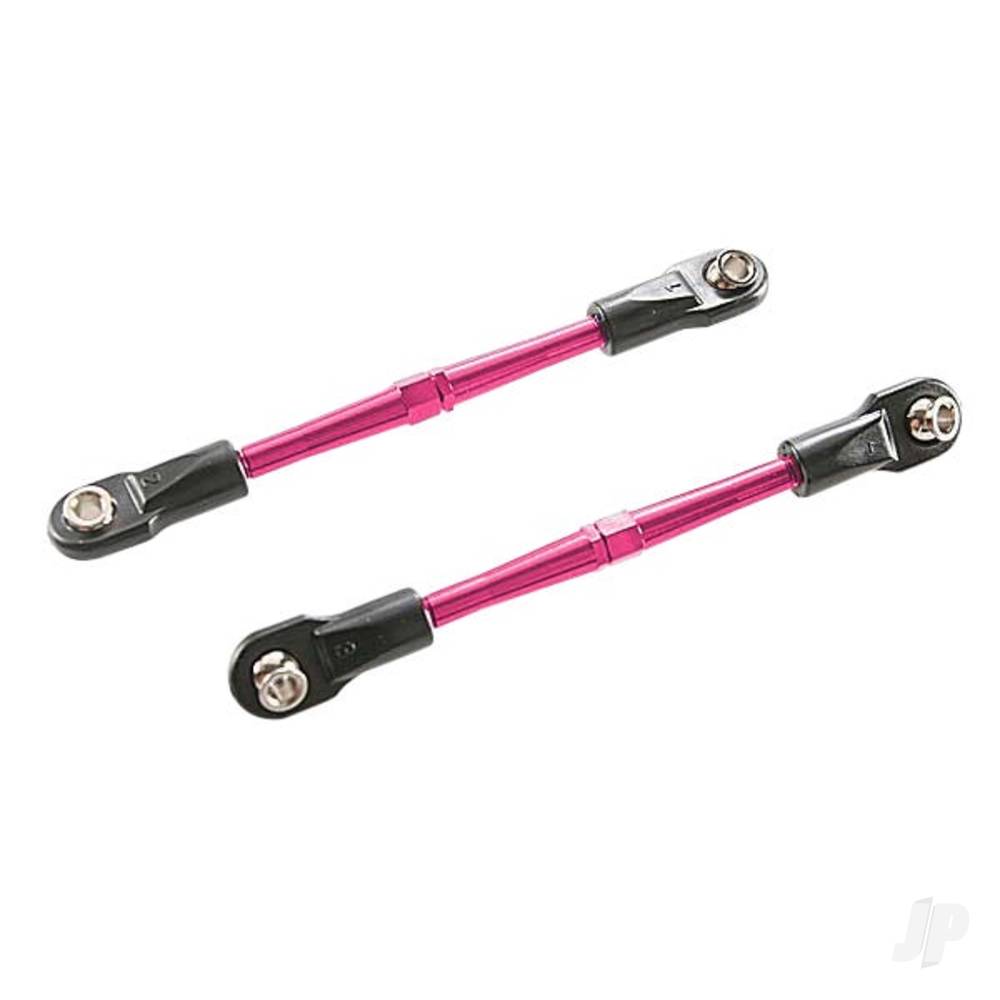 Traxxas Turnbuckles, aluminium (pink-anodised), toe links, 59mm (2) (assembled w/ rod ends & hollow balls) (requires 5mm aluminium wrench #5477) TRX3139P