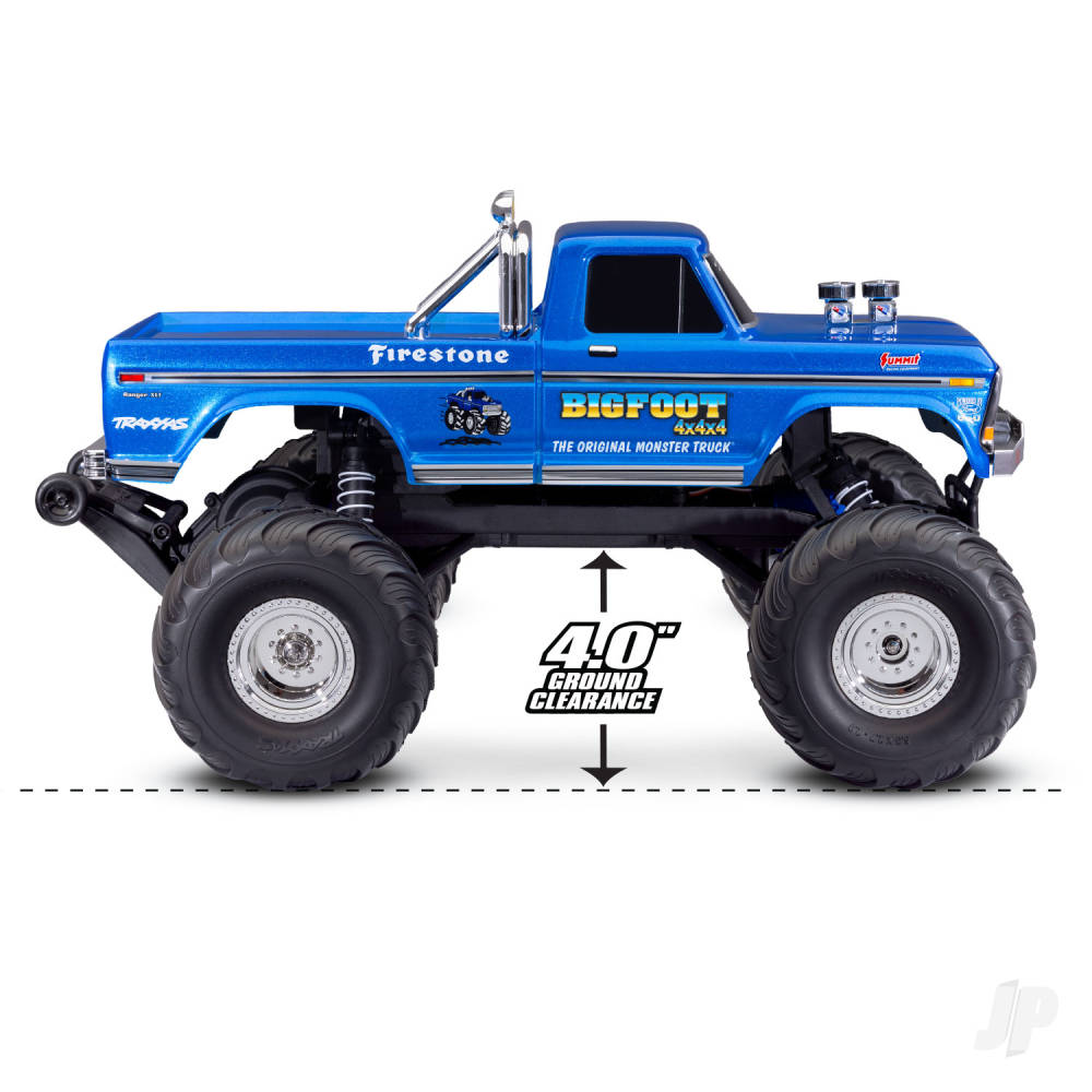 Bigfoot HD BL-2S 1:10 2WD RTR Monster Truck, Blue (+ TQ 2-ch, BL-2S, 3300kV, Clipless Body)