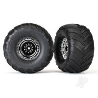 Traxxas Tyres and Wheels, Assembled Glued Terra Groove Dual Profile (Nitro Rear / Electric Front) (2 pcs) TRX3665X