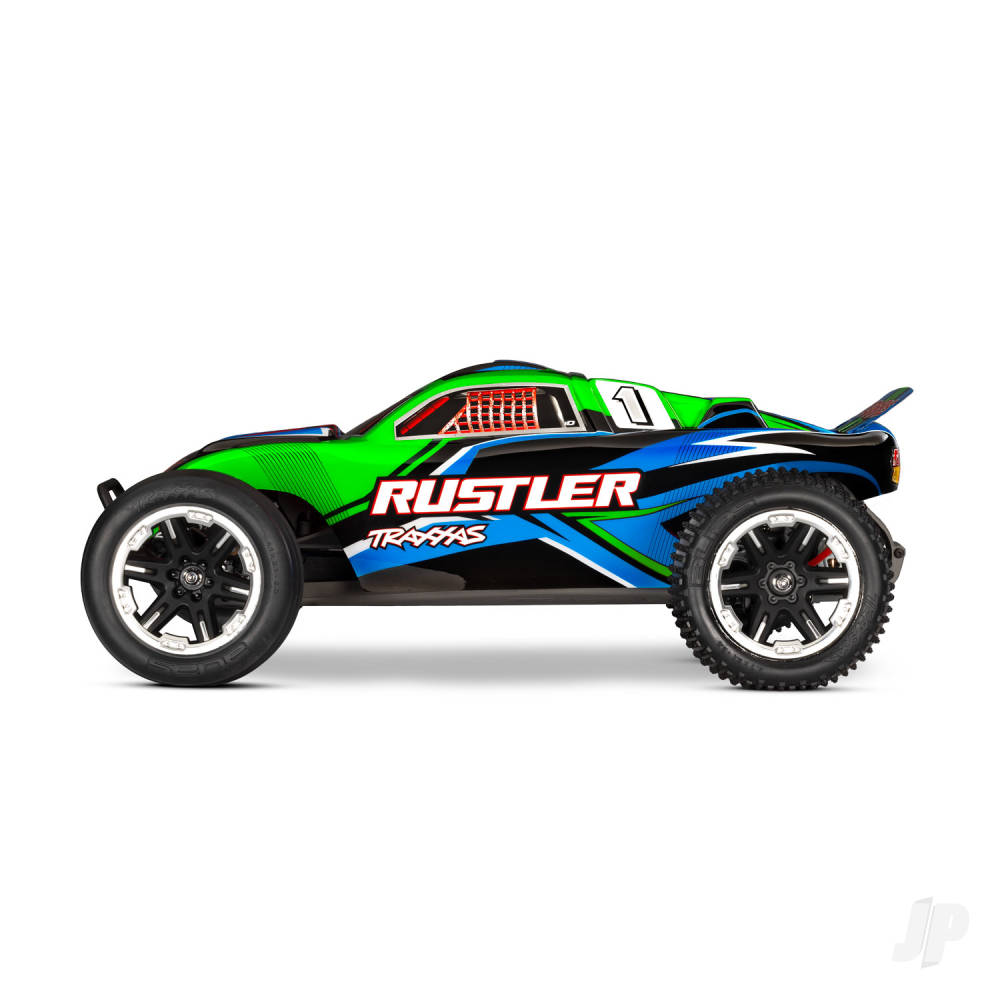 Traxxas Rustler HD 1:10 2WD RTR Electric Stadium Truck, Green (TRX37254-8-GRN)