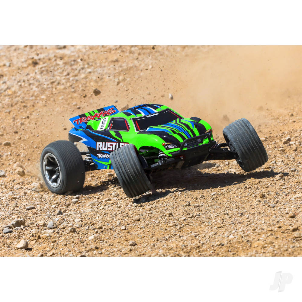 Traxxas Rustler HD 1:10 2WD RTR Electric Stadium Truck, Green (TRX37254-8-GRN)
