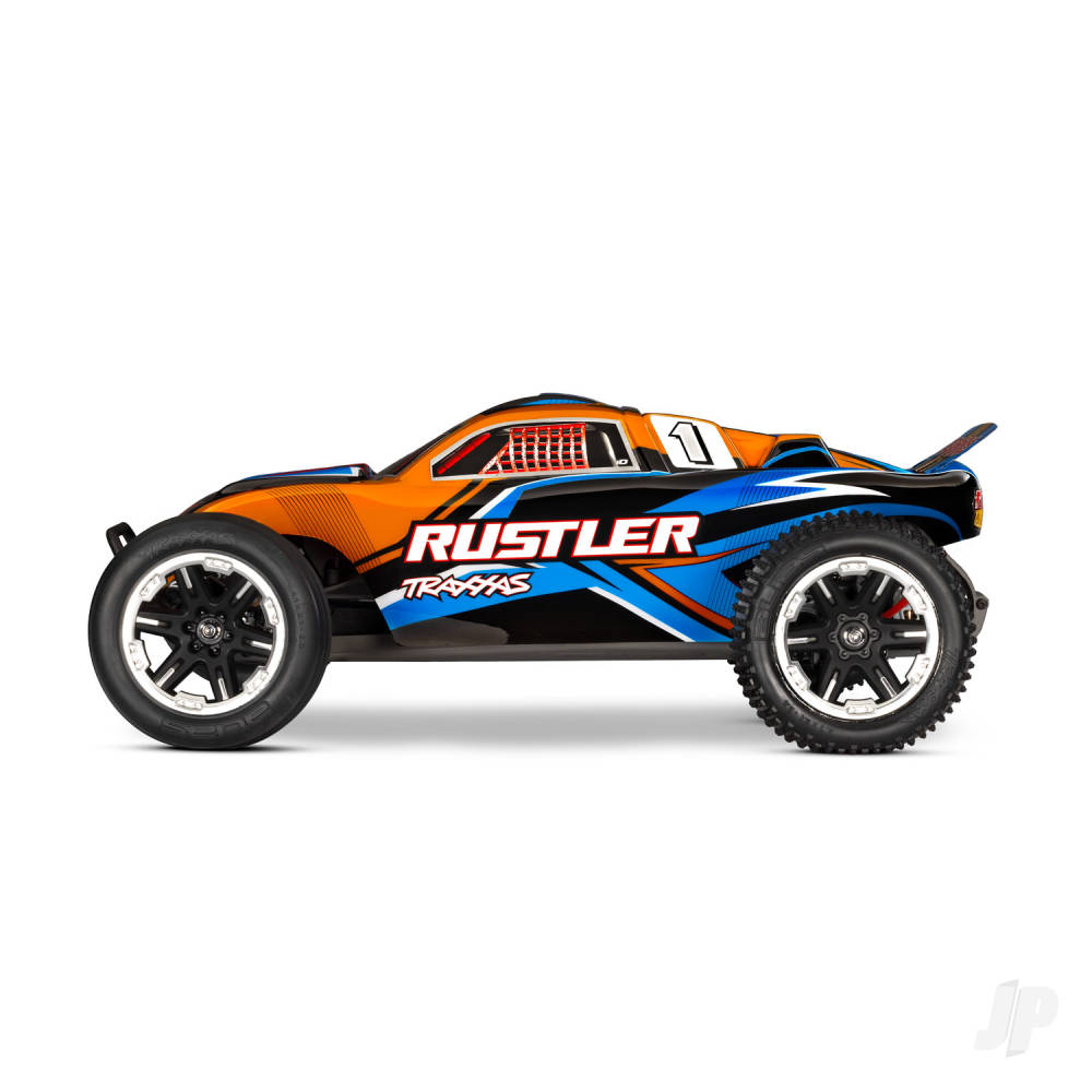 Traxxas Rustler HD 1:10 2WD RTR Electric Stadium Truck, Orange (TRX37254-8-ORNG)