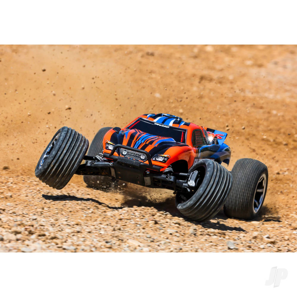 Traxxas Rustler HD 1:10 2WD RTR Electric Stadium Truck, Orange (TRX37254-8-ORNG)
