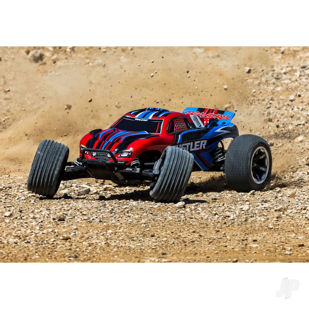 Traxxas Rustler HD 1:10 2WD RTR Electric Stadium Truck, Red (TRX37254-8-RED)