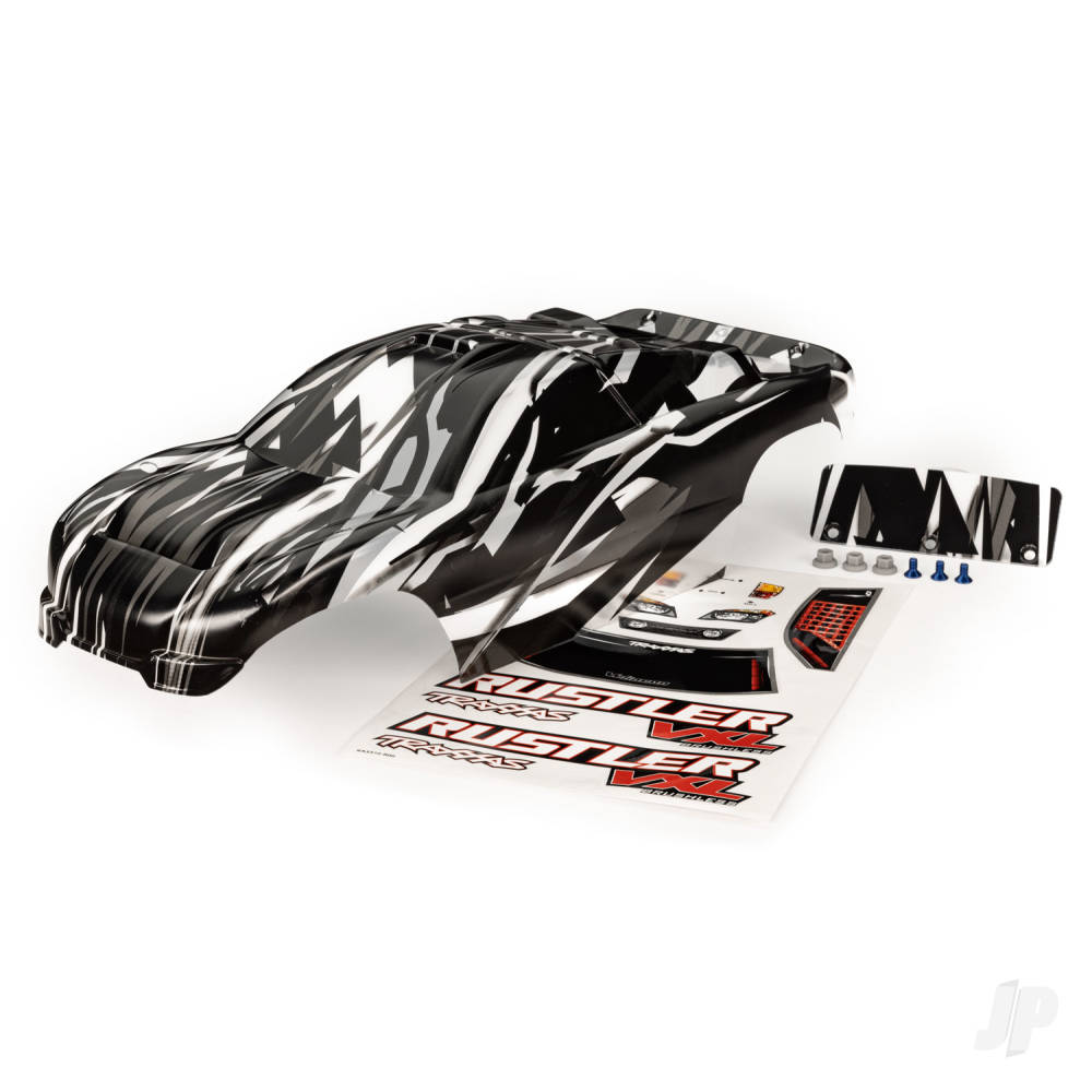 Traxxas Body, Rustler VXL, ProGraphix (graphics are printed, requires paint & final color application)/ decal sheet TRX3726L
