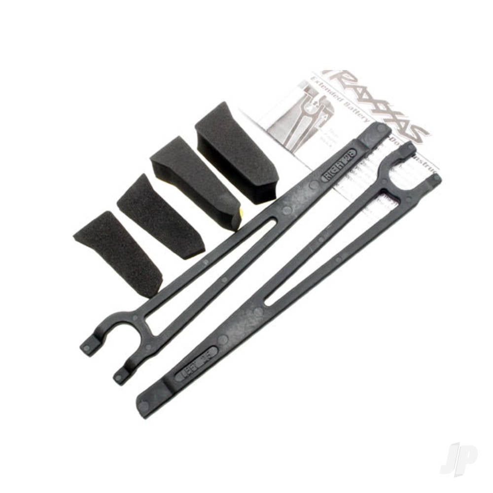 Traxxas Hold downs, battery, left & right (2 pcs) / foam spacers (4 pcs) (allows for installation of taller, multi-cell batteries) TRX3927X