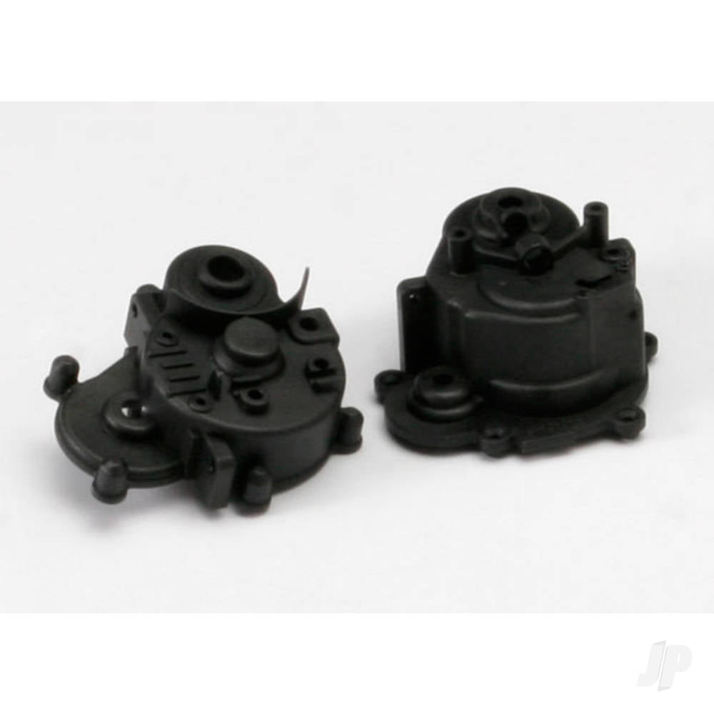 Traxxas Gearbox halves (Front & Rear) / rubber access plug / shift detent ball / spring / 4mm GS / shift shaft seal, glued TRX5391R
