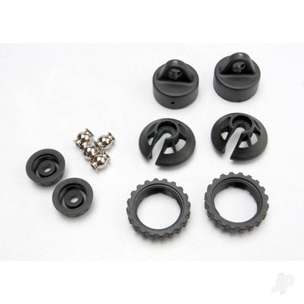 Traxxas Caps and spring retainers, GTR shock (upper cap (2 pcs) / hollow balls (2 pcs) / bottom cap (2 pcs) / upper retainer (2 pcs) / lower retainer (2 pcs)) TRX5465