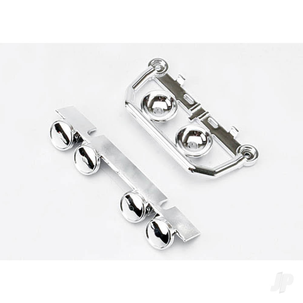 Traxxas Light bar, Front bumper (chrome) (1pc), roof light bar (chrome) (1pc) TRX5634