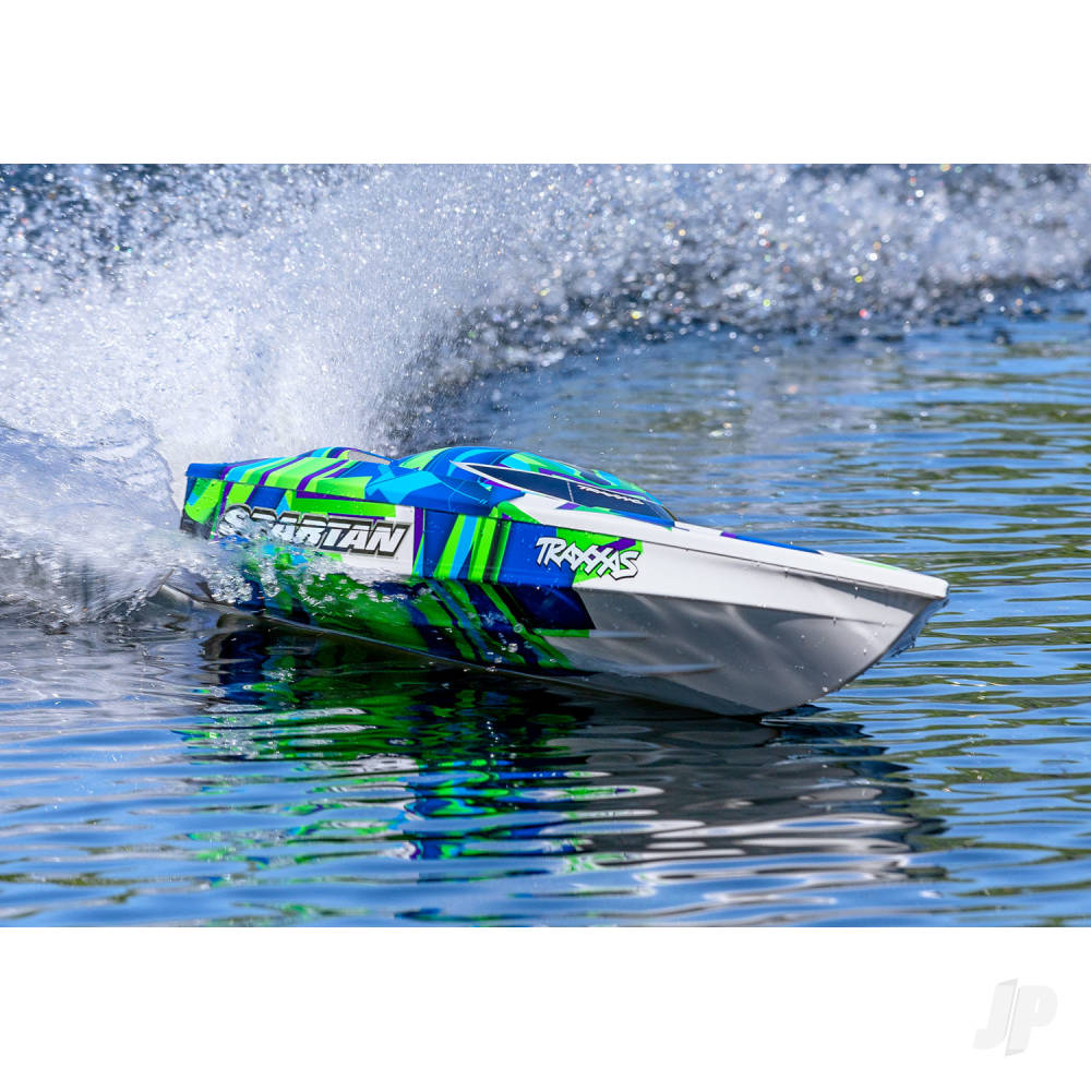 Traxxas Spartan VXL 1:10 36in Electric Brushless Race Boat, Green - TRX57076-4-GRNR