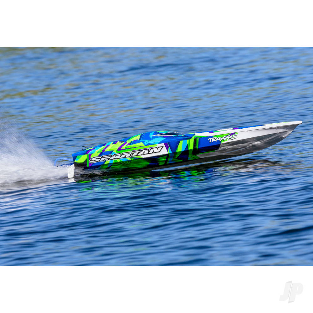 Traxxas Spartan VXL 1:10 36in Electric Brushless Race Boat, Green - TRX57076-4-GRNR