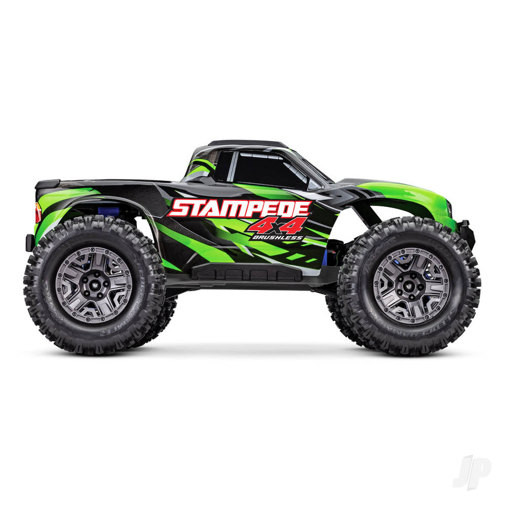 Traxxas Stampede 4X4 BL-2S 1:10 4WD RTR Brushless Electric Monster Truck, - TRX67154-4-GRN 1