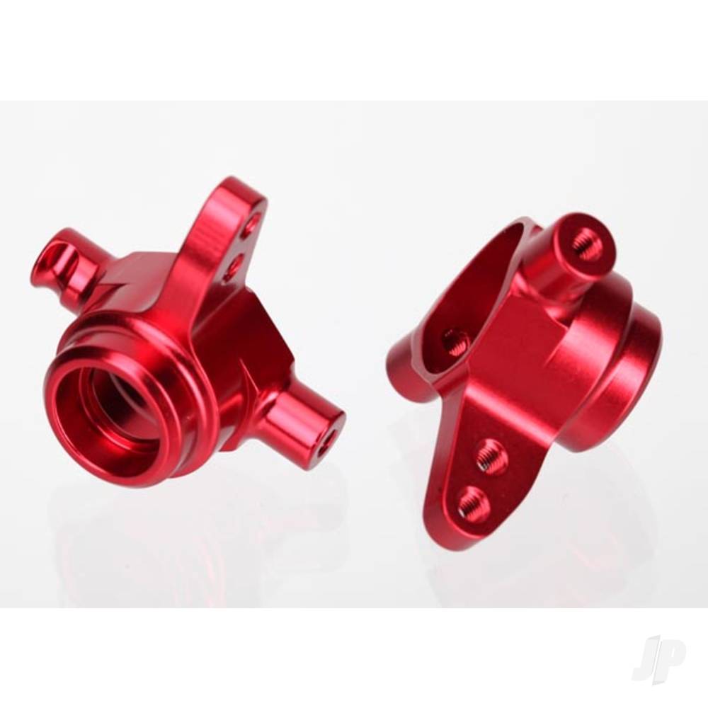 Traxxas Steering blocks, 6061-T6 aluminium (Red-anodised), left & right TRX6837R