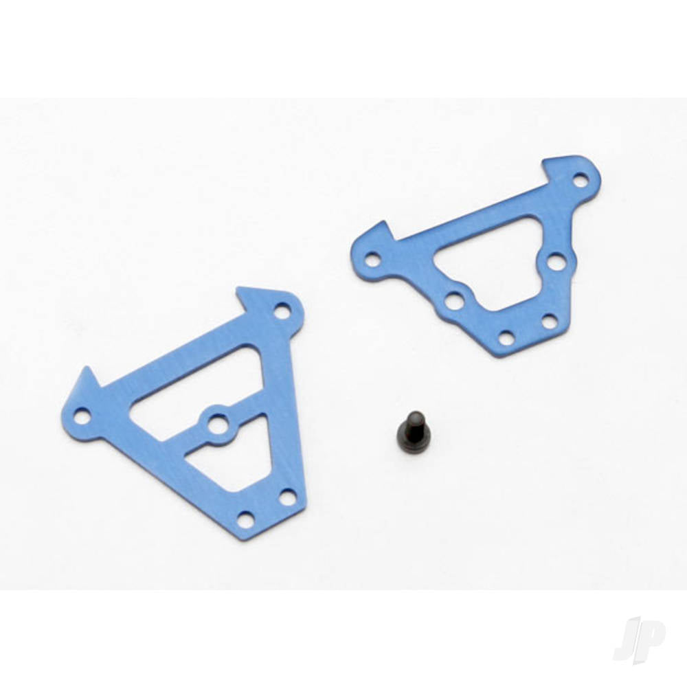 Traxxas Bulkhead tie bars, Front & Rear (Blue-anodised aluminium) / 2.5x6 CS (1pc) TRX7023