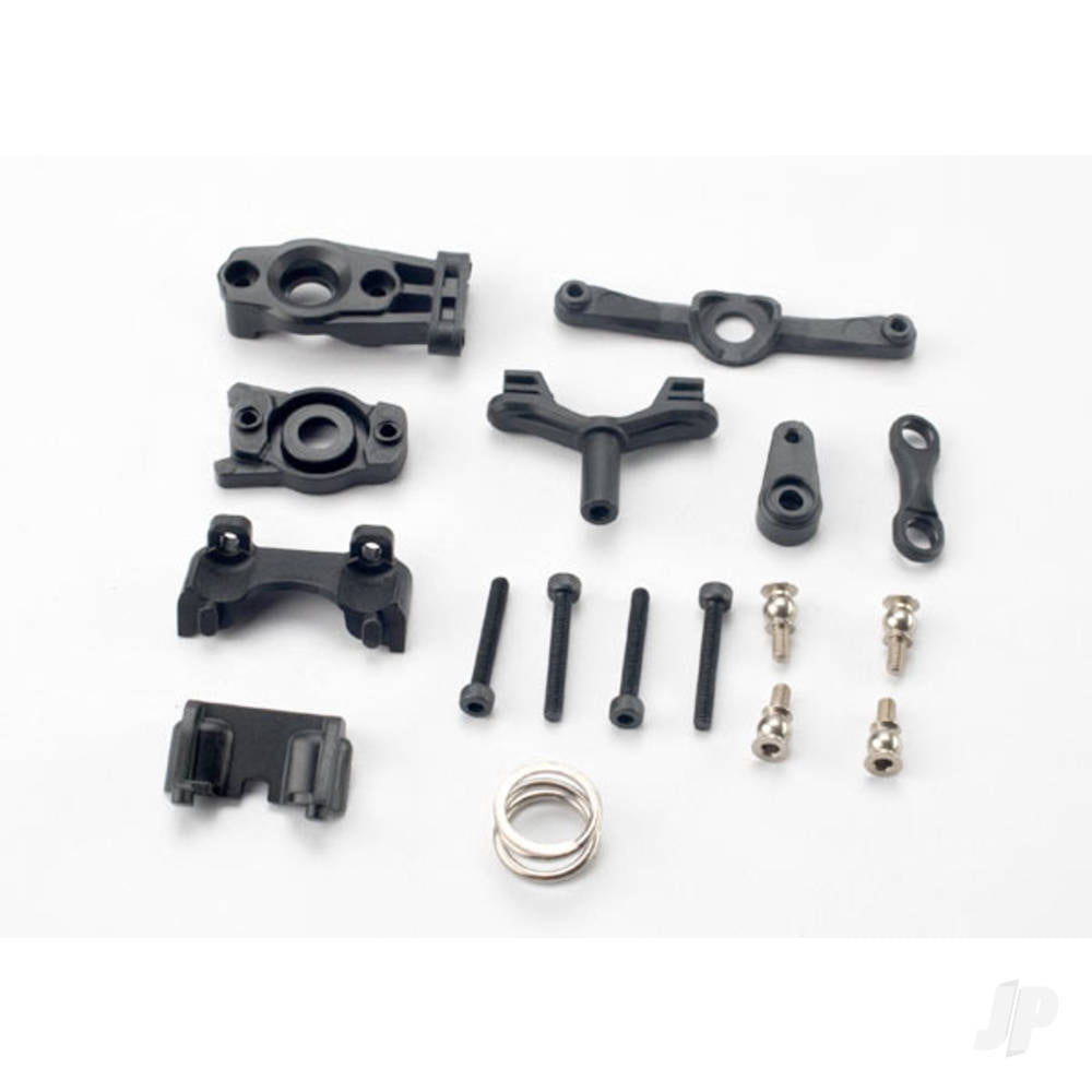 Traxxas Steering arm (upper & lower) / steering link / servo horn / servo saver / servo saver spring / servo horn mount / ball stud (2 pcs) / shock mounts, Front & Rear / 2.5x18mm CS (4 pcs) TRX7043