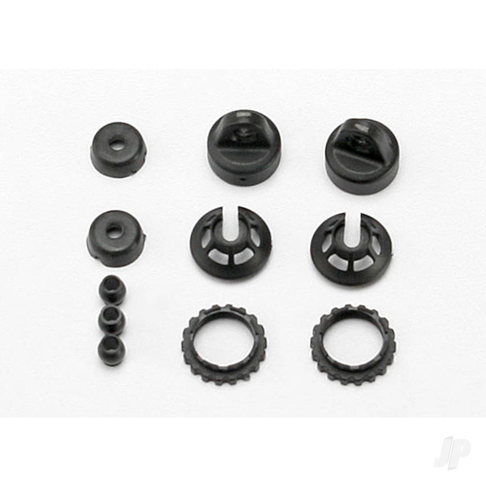 Traxxas Caps and spring retainers, GTR shock (upper cap (2 pcs) / hollow balls (4 pcs) / bottom cap (2 pcs) / upper retainer (2 pcs) / lower retainer (2 pcs)) TRX7065