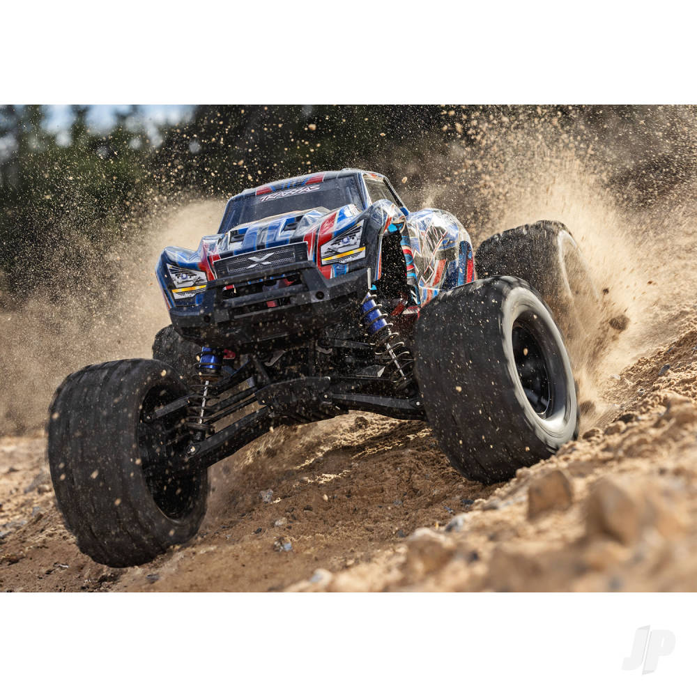 Traxxas X-Maxx Belted 1:6 8S 4WD Electric Monster Truck, Blue (TRX77096-4-BLUE)