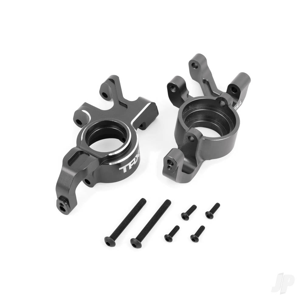 Traxxas Steering blocks, 6061-T6 aluminium (gray-anodised), left & right TRX7836-GRAY