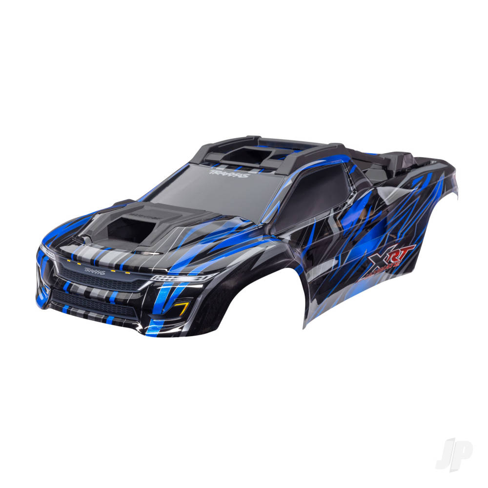 Traxxas Body, XRT Ultimate, blue (painted, decals applied) (assembled with front & rear body supports for clipless mounting, roof & hood skid pads) TRX7869-BLUE