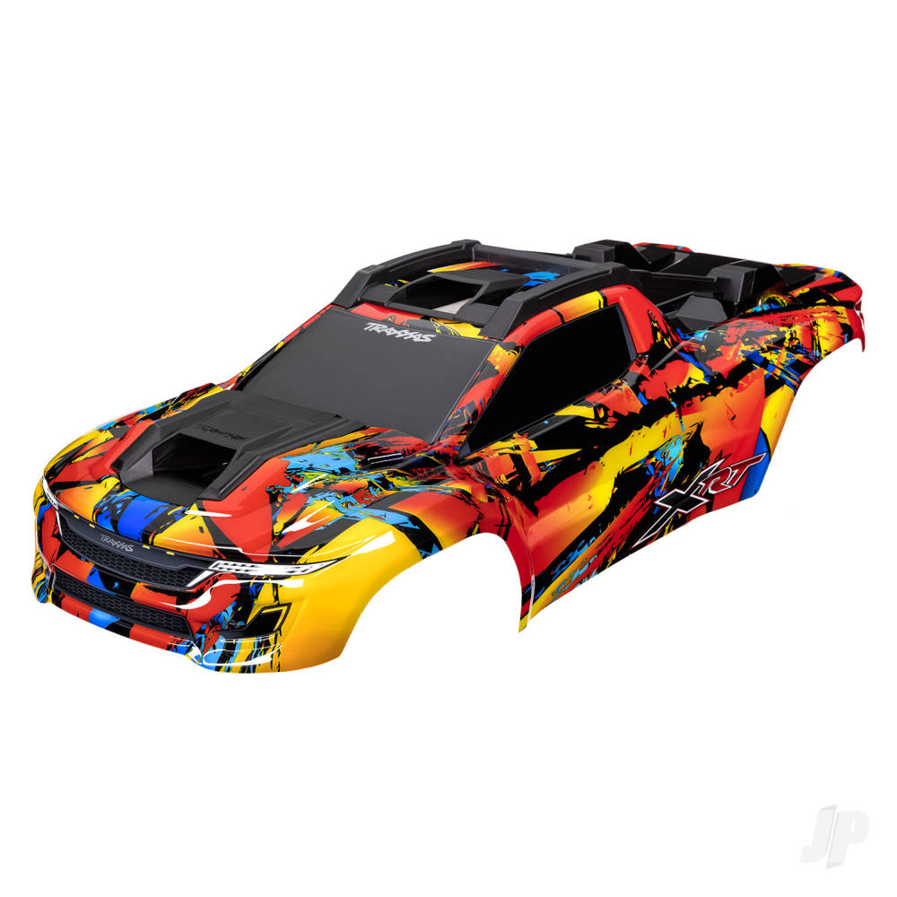 Traxxas Body, XRT Solar Flare (painted, decals applied) (assembled with front & rear body supports for clipless mounting, roof & hood skid pads) TRX7898