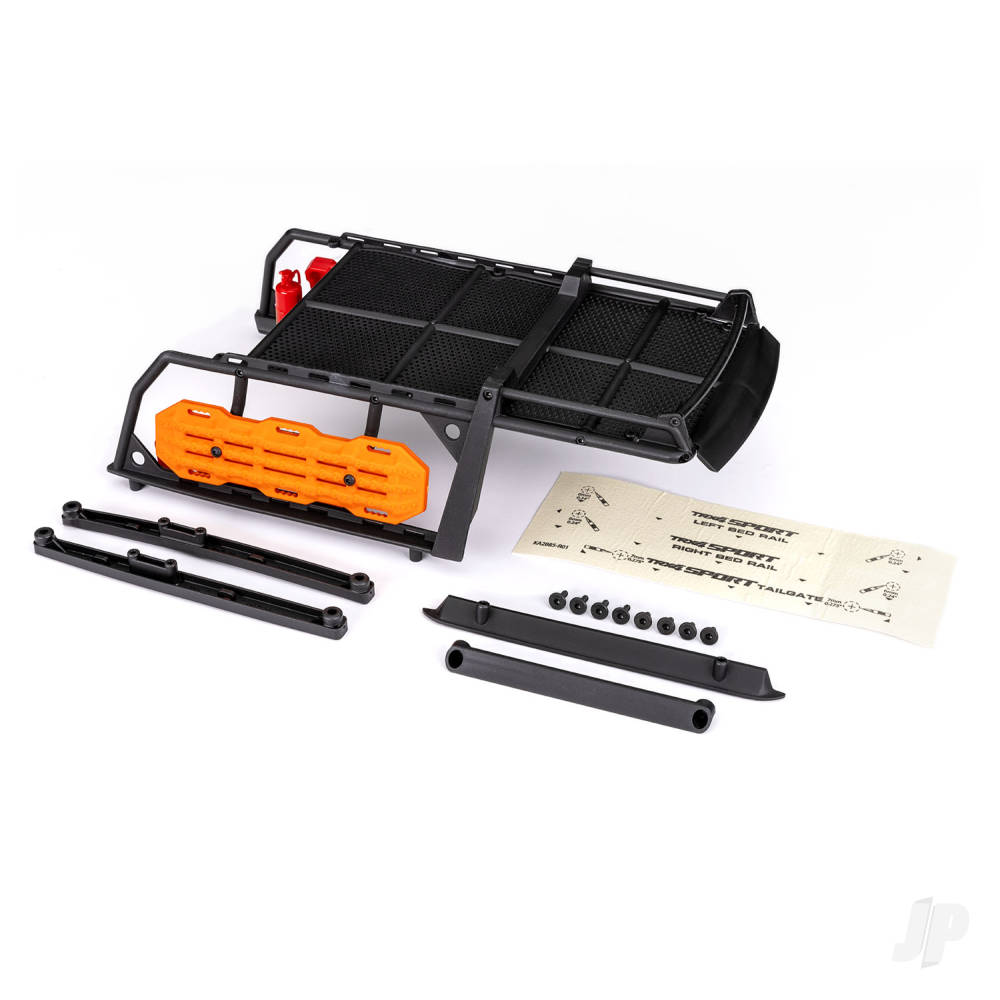 Traxxas Expedition rack, complete (includes traction boards, shovel, axe, jack, fire extinguisher, fuel cans, & mounting hardware) (fits #8111, 8111R, or 8213 series bodies) TRX8120R