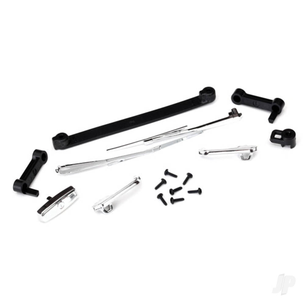 Traxxas Door handles, left, right & Rear tailgate / windshield wipers, left & right / retainers (2 pcs) / 1.6x5 BCS (self-tapping) (7 pcs) (fits #8130 Body) TRX8132