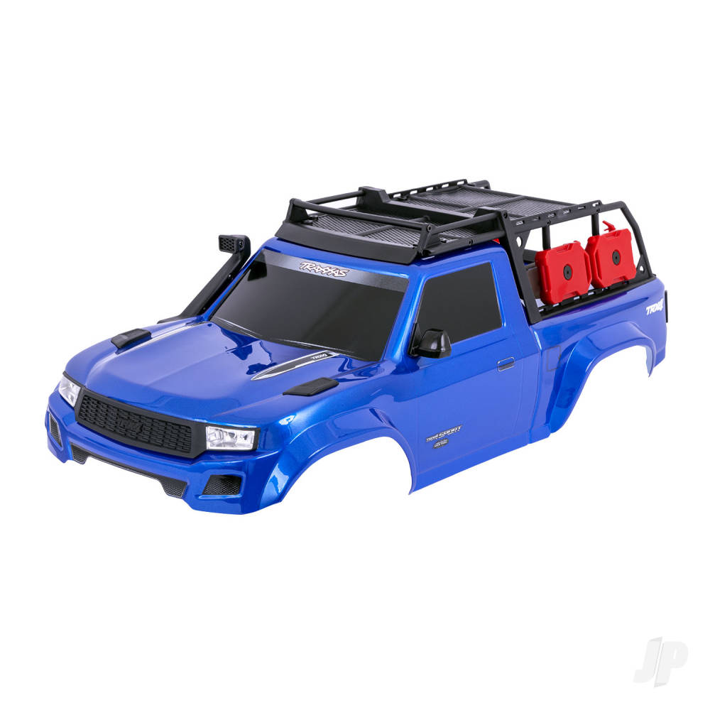 Traxxas Body, TRX-4 Sport, complete, blue (painted, decals applied) (includes grille, side mirrors, door handles, windshield wipers, expedition rack, & clipless mounting) (requires #8080X inner fenders) TRX8213-BLUE