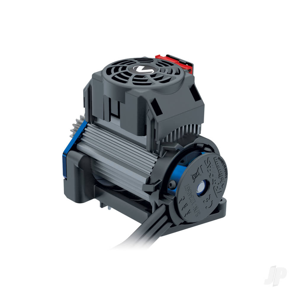 Traxxas Green Maxx monster truck brushless electric motor showing design features and cooling system